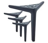 Patas para Mesas Patas de mesa para muebles, 4 piezas de patas modernas de metal para sofá, armario, cama, escritorio, soporte para muebles, patas de repuesto para mesa de centro o comedor, color negr