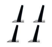 Patas para Mesas Soporte Negro, 4 Piezas Pies de Muebles Soporte Pies de Mesa Negro Patas Armario Acero Laminado en Frío | Pintada Pata para Cama Altura: 10-72cm Pata de Sofá Gabinete Negros 17cm/6.7"