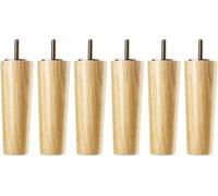 Patas para muebles, 6 patas de madera for mesa bricolaje, soporte repuesto for sofá, gabinete, silla, cama(15cm)