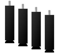 Patas para Muebles de Bano Negros, 4 Piezas Patas para Mesas Regulables Pies de Sofá Negros para Armario Aleación Aluminio | Anodizado Pata Cama Altura Opcional: 6-50cm Pies Gabinete 45cm/17.8"
