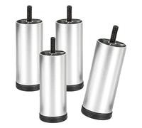 Patas para Muebles de Cocina, 4 Piezas Patas Mueble Ajustables Pata de Soporte Aleación Aluminio | Acabado Anodizada Pata Armario Altura: 6-25cm Para Mesa Sofa Cama Cocina M8 Roscadas 8cm/3.1"