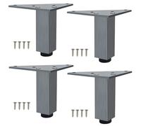 Patas para muebles de cocina 8cm, 4 Piezas patas metalicas para muebles de diseño Pies de Soporte Pies de Sofá Aleación Aluminio | Acabado Anodizada Pies de Metal Altura: 6-40cm Baño 8cm/3.1"
