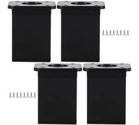 Patas para muebles de cocina 8cm, 4 Piezas patas metalicas para muebles de diseño Pies de Soporte Pies de Sofá Aleación Aluminio | Acabado Anodizada Pies de Metal Altura: 6-40cm Baño 8cm/3.1"