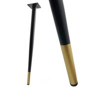 Patas para Muebles de Cocina Negro, 4 Piezas Patas para Mesas Soporte Pies de Sofá Negro Dorado para Armario Hierro | Pintada Anodizada Pata para Cama Altura: 10-72cm Pies de Gabinete 60cm/23.7"
