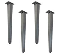 Patas para Muebles de Metal Negro, 4 Piezas Patas para Mesas Regulables Pies de Sofá Negro Cepillado para Armario Acero Inoxidable | Pintada Pata para Cama Altura: 7-50.5cm Pies de Gabinete 40.5cm/16"