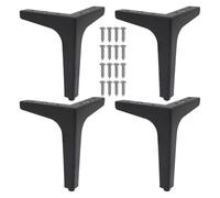 Patas para muebles - Patas de mesa de metal, patas triangulares para muebles de 4,72 pulgadas - Patas de repuesto resistentes para marcos de mesa de comedor de metal, construcción resistente con refue