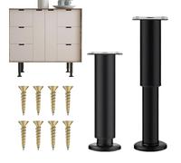 Patas para Muebles Regulables,2pcs Patas de Muebles Metal,Pata para Cama Ajustables,Patas Ajustables de Metal Retráctiles,Patas para Muebles Cama Sofá Mesa Estantes Cocina Patas