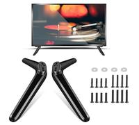 Patas para Soporte de TV, 2 Piezas Base para Televisores de Pantalla Plana LCD, Soporte de Montaje, Pies de Repuesto para Gabinete de TV, Plástico