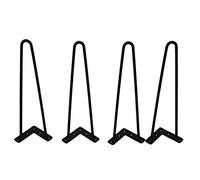 Patas Patas para muebles de horquilla, patas de repuesto para muebles en forma de U, patas de mesa de hierro, patas de gabinete macizo, con almohadillas de goma antideslizantes y tornillos de mon