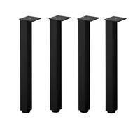 Patas Regulables para Muebles, 4 Piezas Patas Muebles Cocina Pata Mesa Comedor Negro Pata Mesa Escritorio Pies de Sofá Aleación Aluminio | Acabado Anodizada Pies de Metal Altura: 3-40cm Baño 25cm/9.8"