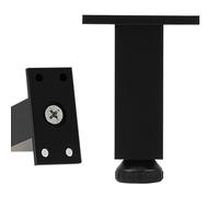 Patas Regulables para Muebles, 4 Piezas Patas Muebles Cocina Pata Mesa Comedor Negro Pata Mesa Escritorio Pies de Sofá Aleación Aluminio | Acabado Anodizada Pies de Metal Altura: 6-40cm Baño 18cm/7"