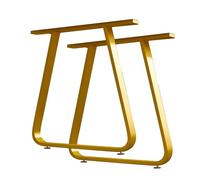 Patas trapezoidales de metal para mesa de café, comedor, bar, color dorado, 24 x 28.5 pulgadas