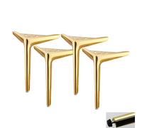 Patas triangulares modernas de metal para mesa, acabado negro mate, 25 cm de altura, paquete de 4 unidades perfectas para mesas, escritorios, sofás y armarios, diseño duradero y elegante