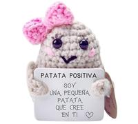 Patata Chica© | Regalo Mujer Cute | Idea Sorpresa Amiga & Chica | Cumpleaños & Amigo Invisible | Decoración Kawaii Amor | Habitación Rosa | Peluche Muñeco Princesa | Crochet Positivo | Muñeca Love
