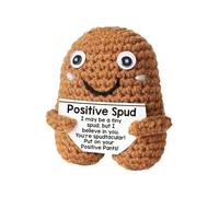 Patata de Apoyo Emocional - Juguete de de la Ansiedad de Peluche Suave de Comodidad de Ganchillo Hecho a Mano | Gancho de Patata Linda con c