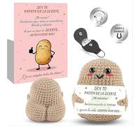 Patata de Suerte | Peluche Motivador con Mensaje Positivo | Regalo Original y Divertido para Oficina y Hogar | Sorpresa Graciosa para Compañeros, Amigos, Mujer u Hombre | Decoración para el Escritorio