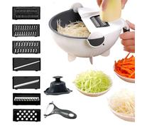 Patata Slicar - 22x16x11cm Gadgets de cocina Chopper | Cortadora de verduras multifuncional con cesta de drenaje para zanahoria de zanahoria cebolla de queso