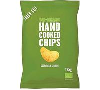 PATATAS CHIPS EN RODAJAS FINAS CON SABOR A CREMA Y CEBOLLA BIO 125 g - TRAFO