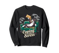 Patatas Fritas para Gatito Estresado Lazy Cat Fritas para Hacer Frente al estrés Sudadera