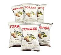 Patatas Fritas Selecta 100% Aceite de Oliva Virgen Extra. Marca Torres. Pack 6 bolsas 40 gramos
