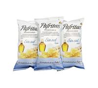 Patatas fritas sin sal con aceite de oliva virgen, pack de 3 unidades. Pafritas