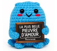 Patatoche Original | Pulpo Positivo Conectado en Francés | Prueba Amor Original & Divertido | Regalo Pareja, Cumpleaños, San Valentín Boda | Decoración Hogar Romántica | Pensamiento Positivo (Azul)