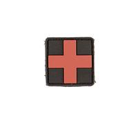 Patch 3D First Aid PVC avec petite fermeture Velcro. S Noir
