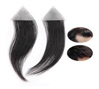 Patch De Cabello Calvo 100% Reemplazo De Cabello Humano,Parche De Peluca Humana Para Mujeres Y Hombres Adelgazando El Cabello O La PéRdida De Cabello Sistema De Cabello(2PCS,2x2x3)
