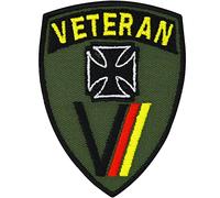 Patch Moral DE Parche con texto en alemán aplicación para todos los tejidos diseño del ejército (Veteran Deutschland/Veterano Alemania- Patch)