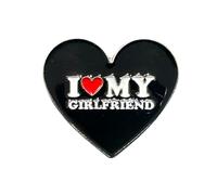 Patch Nation Broche de metal con texto en inglés "I Love My Girlfriend" para cosplay