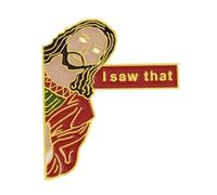 Patch Nation Broche de metal con texto en inglés "Jesus I Saw That"