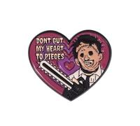 Patch Nation Pin de metal con texto en inglés "Don't Cut My Heart to Pieces" para cosplay