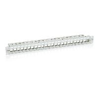 Equip Panel de conexión 24 x RJ45 Cat6 19" 1HE Keystone RAL 7035