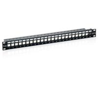Patch panel 24 puertos cat.6 apantallado vacio color gris