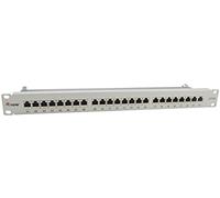 Patch panel 24 puertos categoria 6a apantallado color gris claro