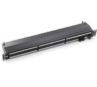 PATCH PANEL 24 PUERTOS CATEGORIA 6A APANTALLADO PREMIUM COLOR GRIS CLARO