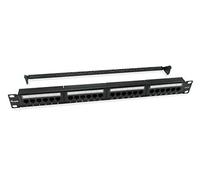 PATCH PANEL 24 PUERTOS UTP CATEGORIA 6 1U COLOR NEGRO