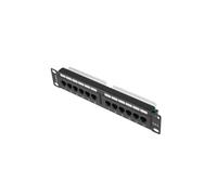 Patch panel lanberg 12 puertos 1u 10pulgadas cat.6 negro