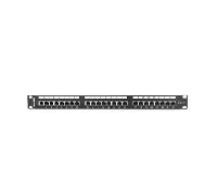 PATCH PANEL LANBERG 24 PUERTOS 1U 19" CAT.6 SFTP NEGRO PPS6-1024-B