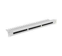 Patch panel lanberg 24 puertos 1u 19' cat.6a utp con organizador cable