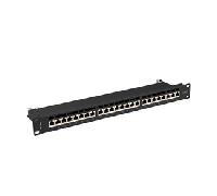 PATCH PANEL LANBERG 24 PUERTOS 1U 19â? CAT.7 FTP NEGRO PPS7-1024-B
