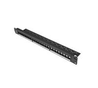 Patch panel lanberg 24 puertos 1u rack 19 para modulos keystone negro