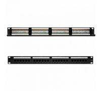 Nanocable Panel de parcheo 10.21.3124 – 24 puertos RJ45 Cat.6 UTP 19" 1U Negro
