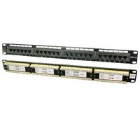 Patch Panel RJ45 24 Puertos CAT6 (Negro) - LOGILINK