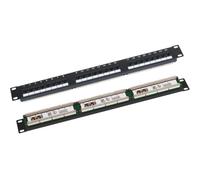 Patch Panel Roline PK-U5-1 Gigabit Ethernet 24 Puertos Rack 1U Acero Negro