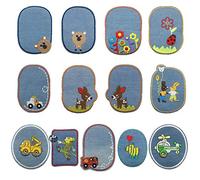 Patch Sticker, Woohome 13 Pz Animal Parche Termoadhesivo Algodón de Vaqueros para Planchar con Diseño de Astronauta Espacial, Coser en Chaquetas, Ropa, Bolso, Zapatos