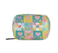 Patch Work - Bolsas de pastillero de primavera para viajes, reutilizables con compartimentos desmontables, organizador de píldoras fijable, grande para bolso