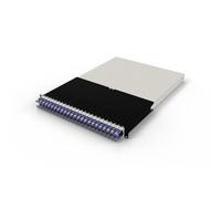 Patchbox ONE 30 RU Cat.6a - Panel de conexión de 24 puertos con sistema de gestión de cables retráctil para racks de 19 pulgadas, incluye cables planos y casetes de 10 GB, fácil configuración de red y