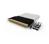 Patchbox ONE 30 RU Cat.6a - Panel de conexión de 24 puertos con sistema de gestión de cables retráctil para racks de 19 pulgadas, incluye cables planos y casetes de 10 GB, fácil configuración del