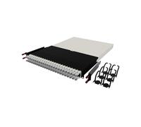 Patchbox ONE 30 RU Cat.6a - Panel de conexión de 24 puertos con sistema de gestión de cables retráctil para racks de 19 pulgadas, incluye cables planos y casetes de 10 GB, fácil configuración de red y